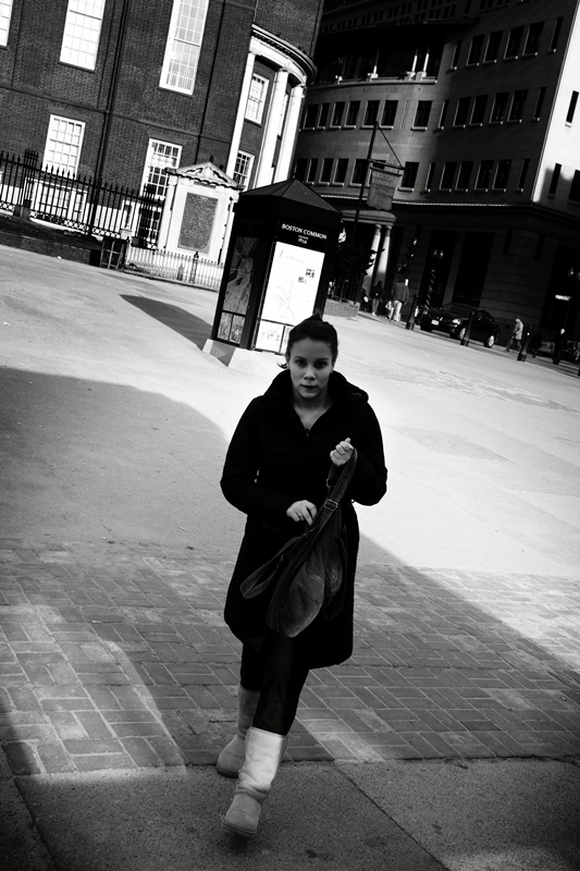 Girl entering Park Street station